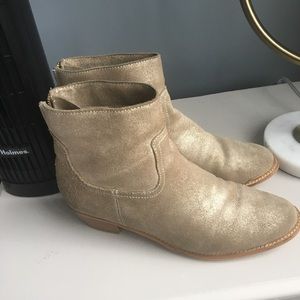 Gold booties